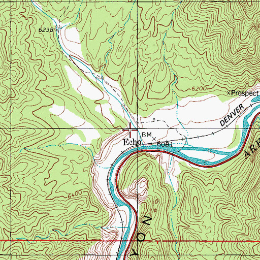 Topographic Map of Echo Canyon, CO