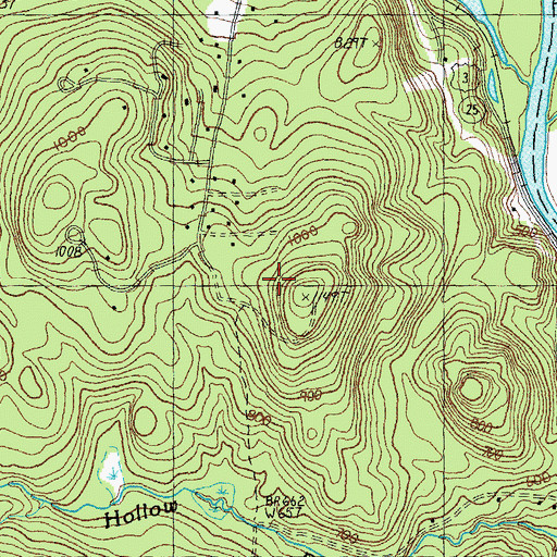 Topographic Map of Wildwood Ski Touring Center, NH
