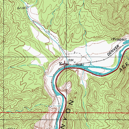 Topographic Map of Echo, CO