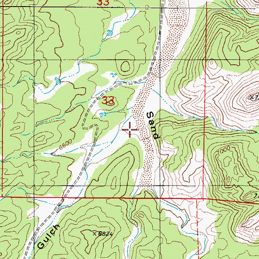 Topographic Map of West Mc Coy Gulch, CO