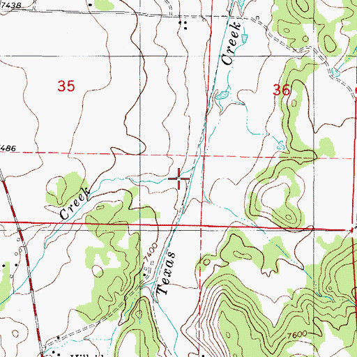 Topographic Map of Spruce Creek, CO