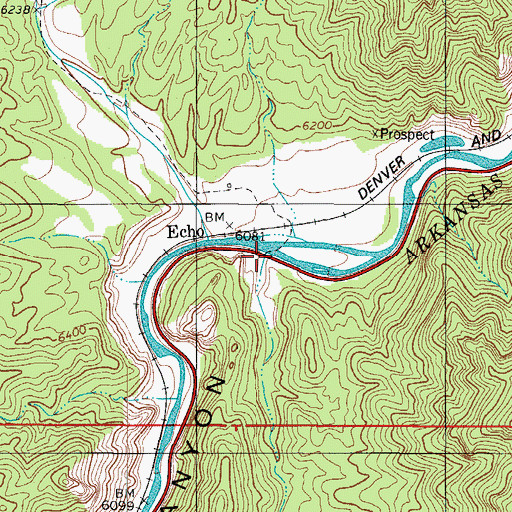 Topographic Map of Five Point Gulch, CO