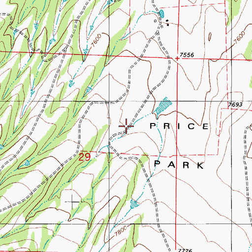 Topographic Map of Price Park, CO