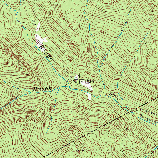Topographic Map of Bingo Camp (historical), VT