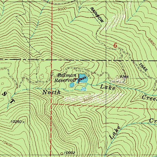 Topographic Map of Balman Reservoir, CO