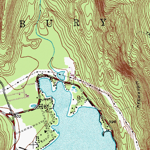 Topographic Map of Camp Keewaydin, VT