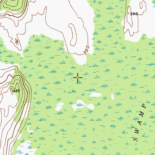 Topographic Map of Cornwall Swamp Wildlife Management Area, VT