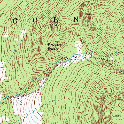 Topographic Map of Eubar - Odette Cemetery, VT