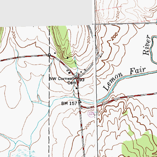 Topographic Map of Fair Bridge, VT