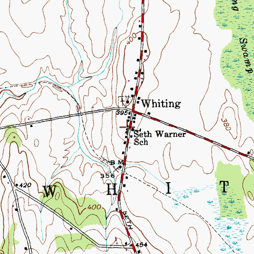 Topographic Map of G F Emmons Cemetery, VT