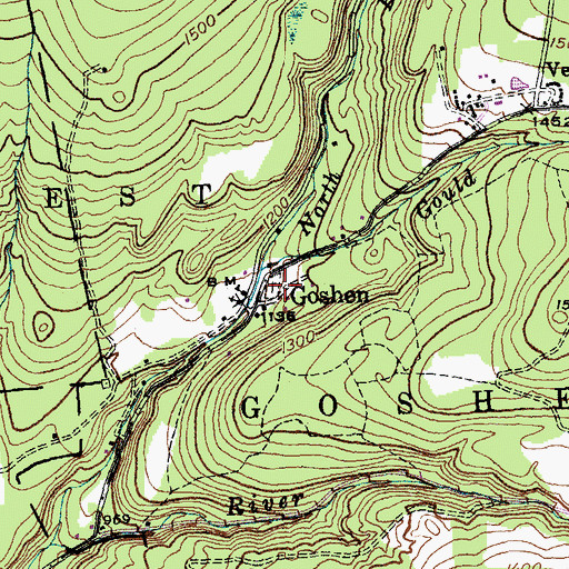 Topographic Map of Goshen Cemetery, VT