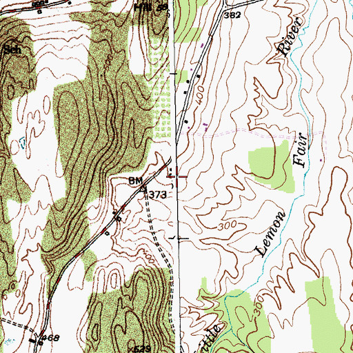 Topographic Map of Hack Cemetery, VT