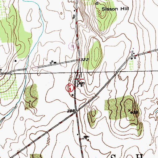 Topographic Map of Jennison Cemetery, VT