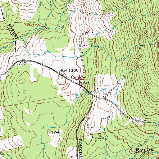 Topographic Map of Johnson Cemetery, VT