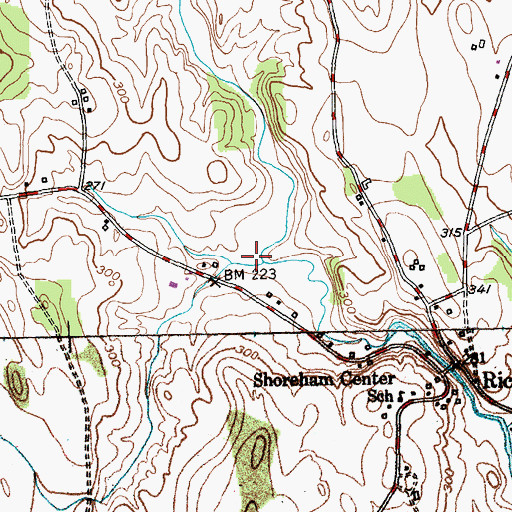 Topographic Map of Knapp Cemetery, VT