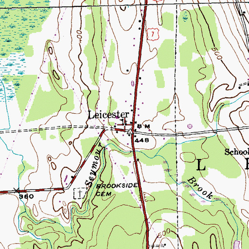 Topographic Map of Leicester Town Hall, VT