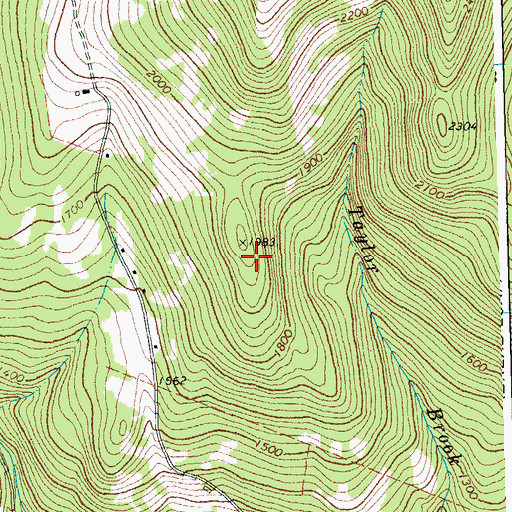Topographic Map of Lewis Cemetery, VT
