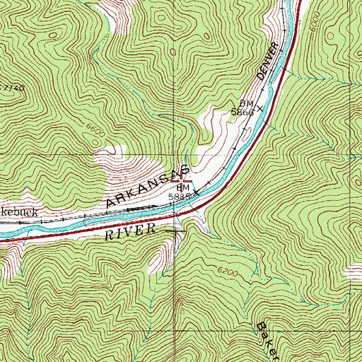 Topographic Map of Spike Buck Gulch, CO