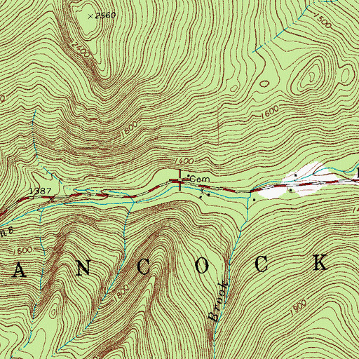Topographic Map of Mazham Cemetery, VT
