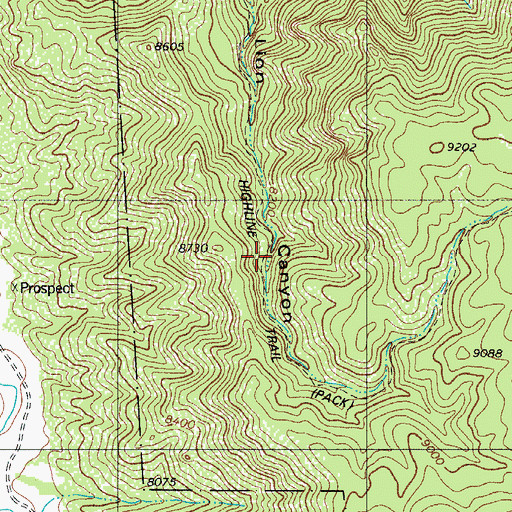 Topographic Map of Highline Trail, CO