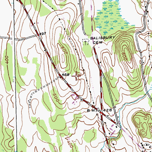 Topographic Map of Nabby Cooper Cemetery, VT