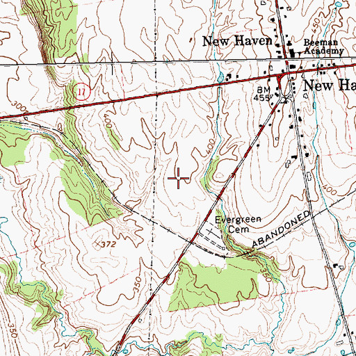 Topographic Map of New Haven Community Library, VT