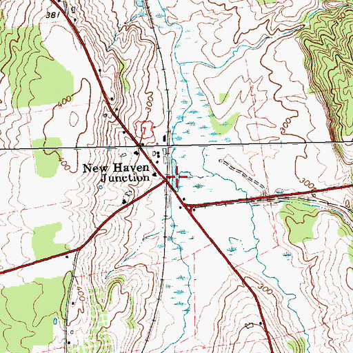 Topographic Map of New Haven Junction Depot, VT