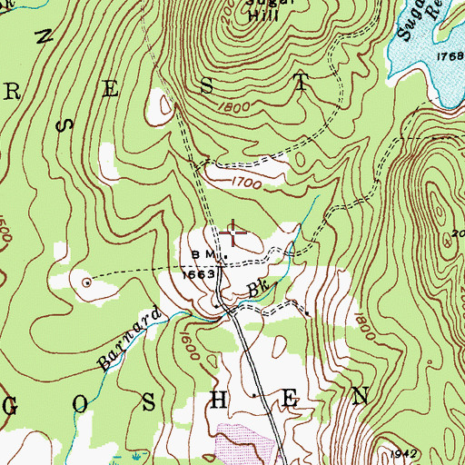 Topographic Map of North Goshen Cemetery, VT