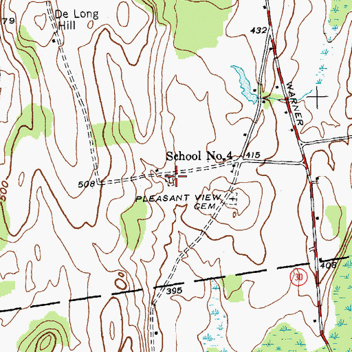 Topographic Map of Old South Cemetery, VT