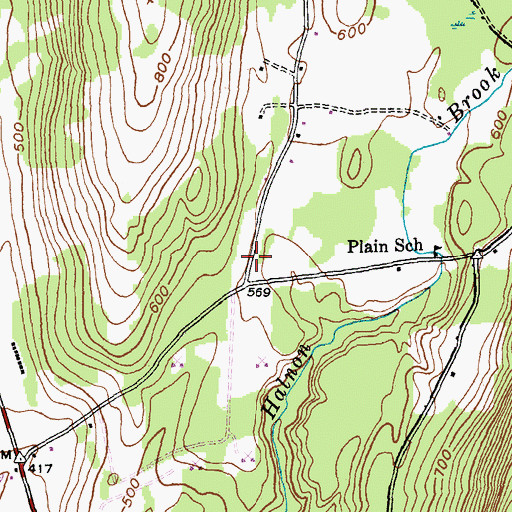 Topographic Map of Rice Cemetery, VT