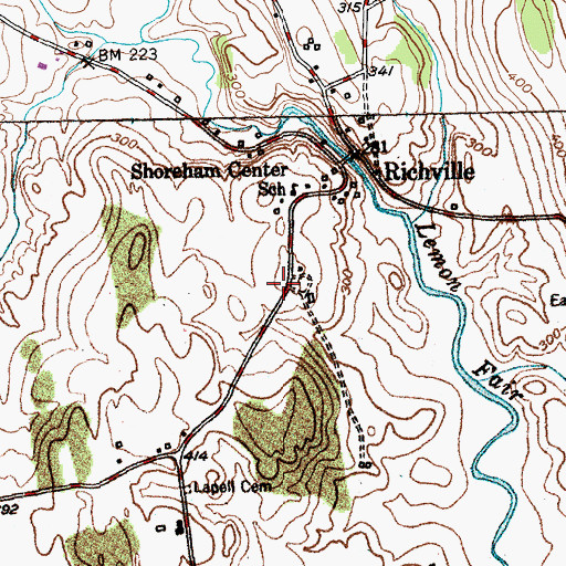 Topographic Map of Rich Family Cemetery, VT