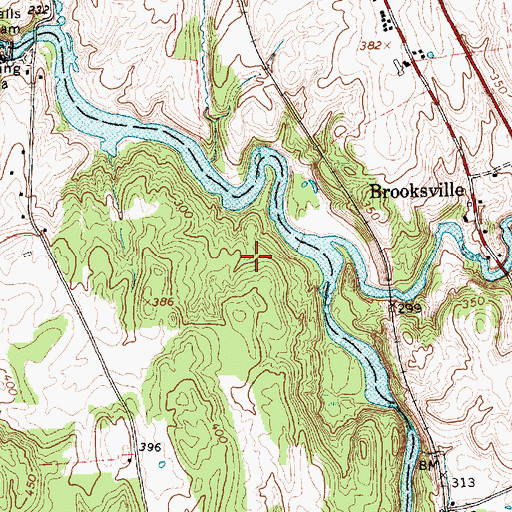 Topographic Map of Rivers Bend Campground, VT