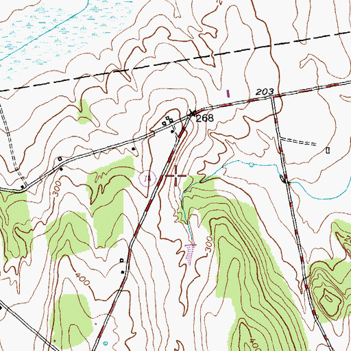 Topographic Map of Russell Cemetery, VT