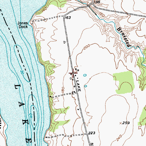 Topographic Map of Russell Cemetery, VT