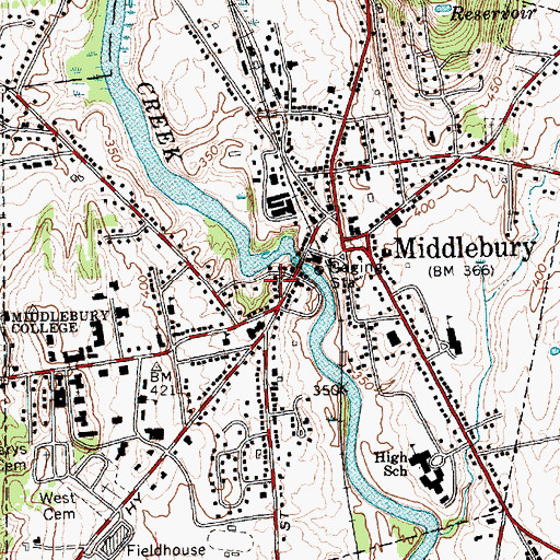 Topographic Map of Sheldon Museum, VT