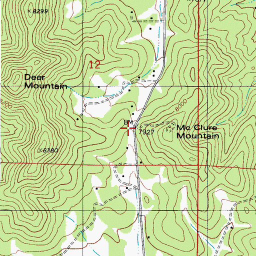 Topographic Map of Copper Gulch Divide, CO