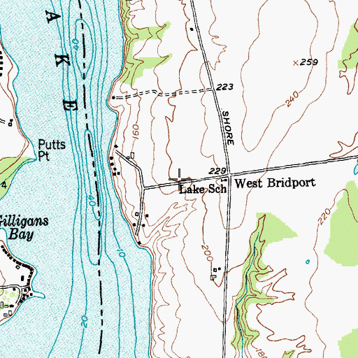 Topographic Map of Wells Cemetery, VT