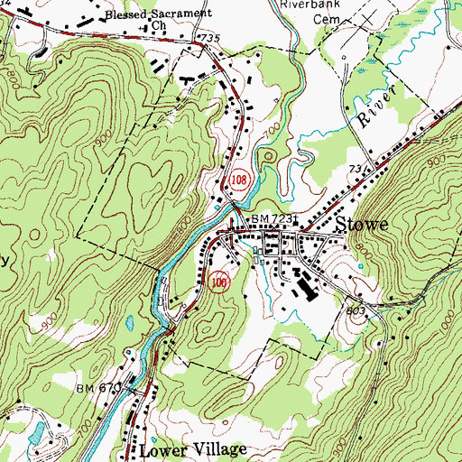 Topographic Map of Akeley Memorial Building, VT