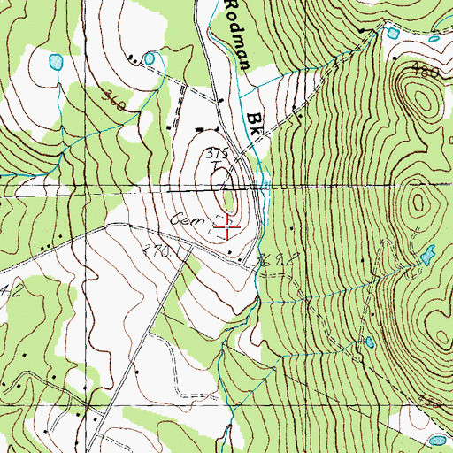 Topographic Map of Center Cemetery, VT