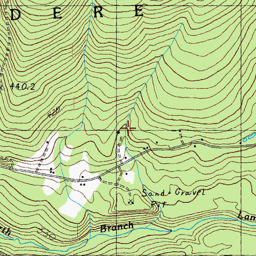 Topographic Map of Chamberlain Cemetery, VT