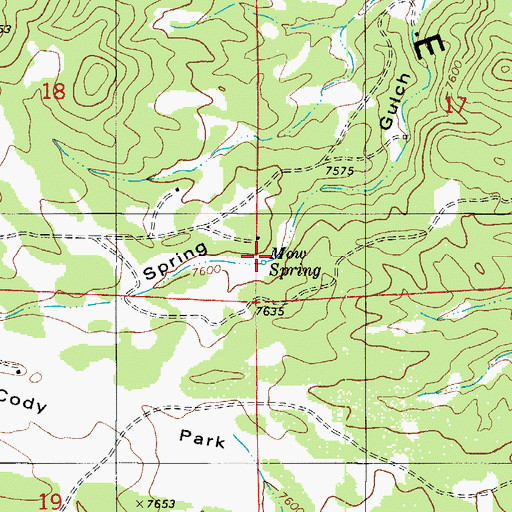 Topographic Map of Mow Spring, CO