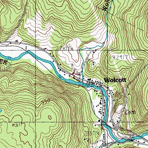 Topographic Map of Church of the Nazarene, VT