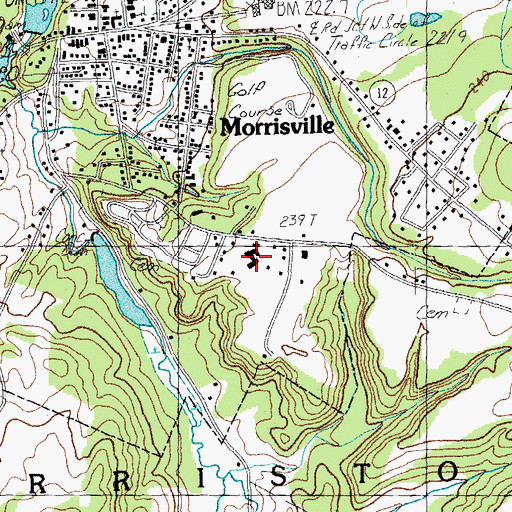 Topographic Map of Copley Hospital, VT