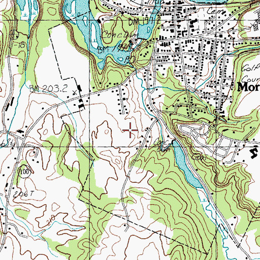 Topographic Map of Cornerstone Foursquare Church, VT