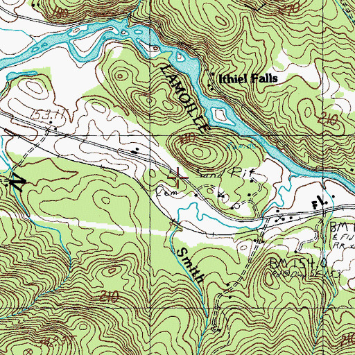 Topographic Map of Evergreen Ledge Cemetery, VT