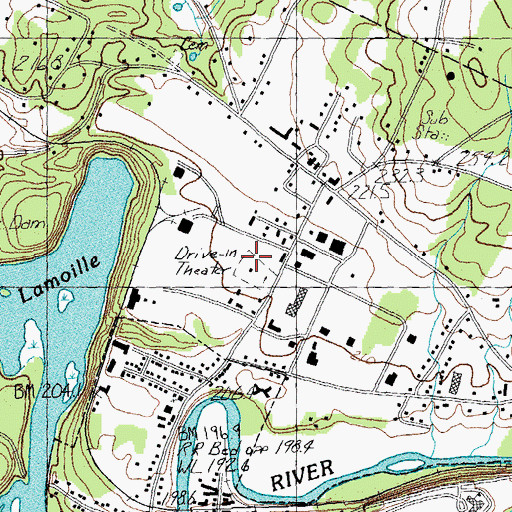 Topographic Map of Fairground Plaza, VT