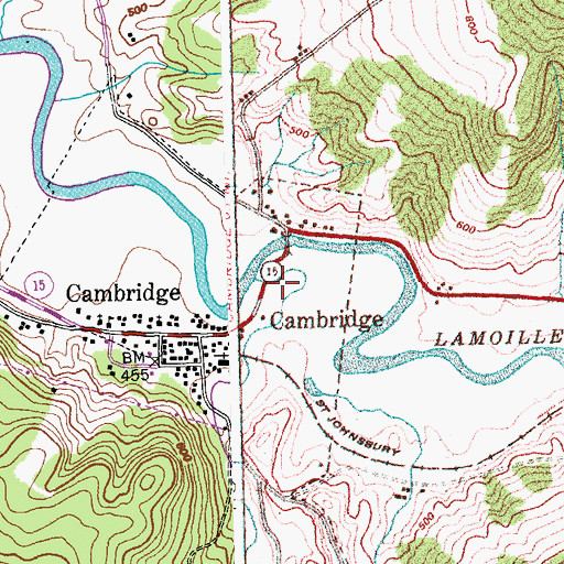 Topographic Map of Gates Farm Covered Bridge, VT