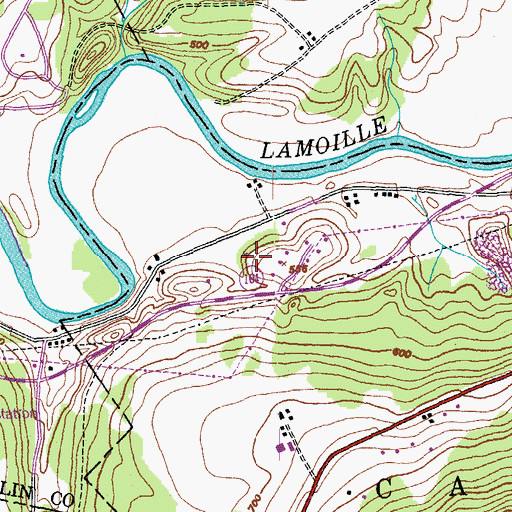 Topographic Map of Giddings Cemetery, VT
