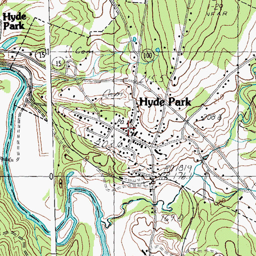 Topographic Map of Grant Building, VT