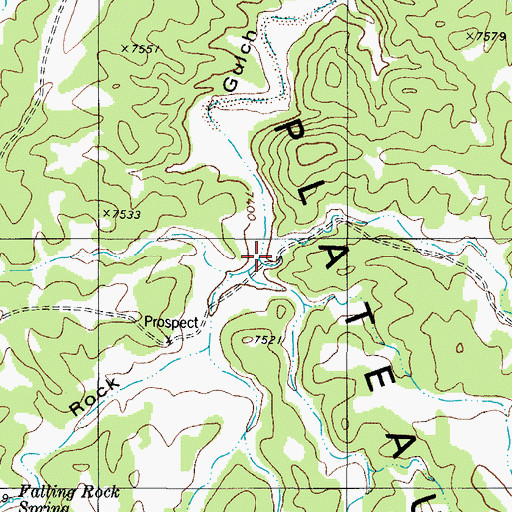 Topographic Map of Titusville Gulch, CO